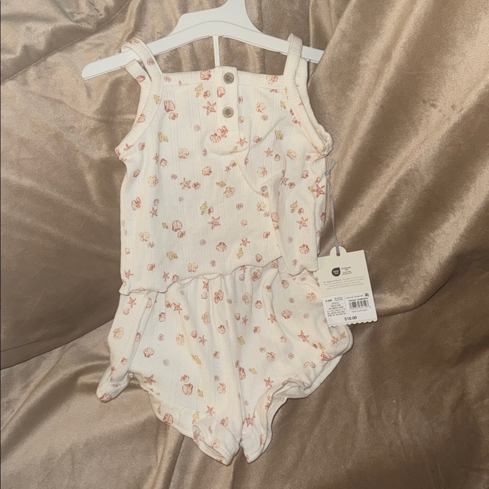 Cloud island baby girl 2 piece short set, 3-6 months